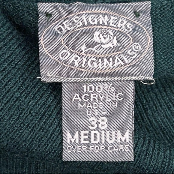 Vintage Medium Green Turtleneck Sweater Womens Long Sleeve Soft Academia - Picture 10 of 11